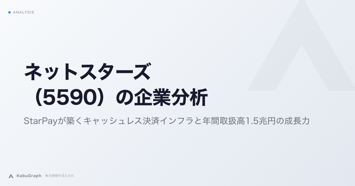 ネットスターズ（5590）の企業分析｜StarPayが築くキャッシュレス決済インフラと年間取扱高2.1兆円の成長力