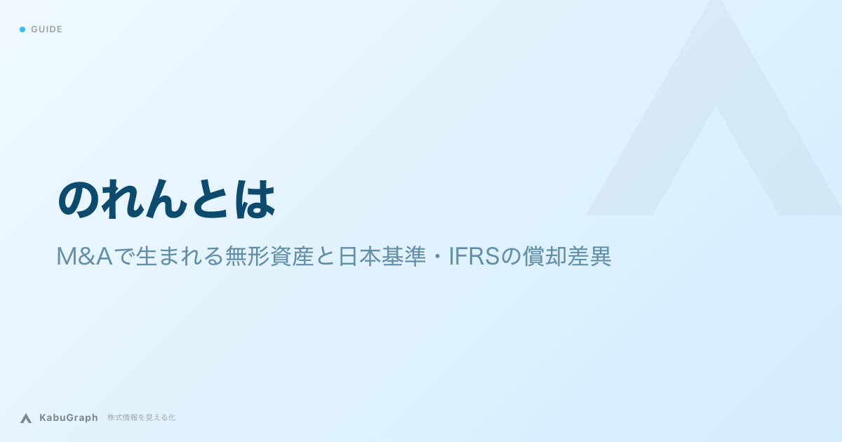のれんとは｜M&Aで生まれる無形資産と日本基準・IFRSの償却差異
