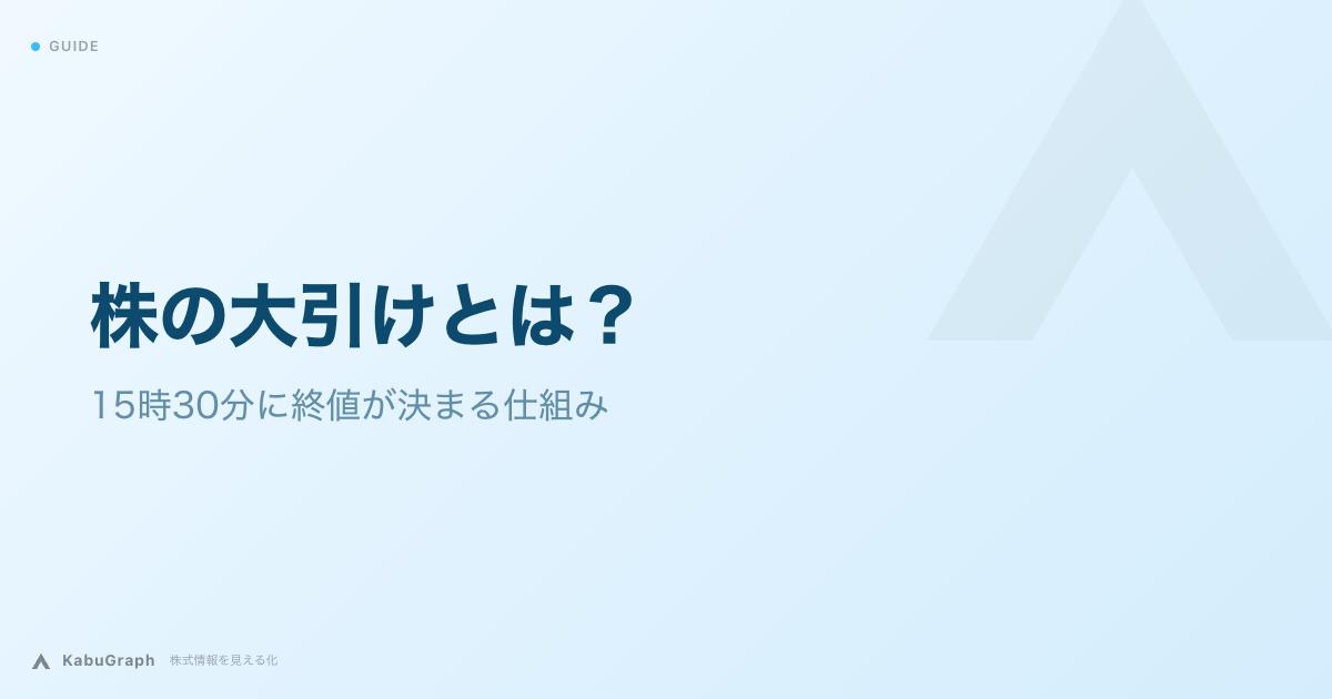 株の大引けとは|15時30分に終値が決まる仕組み