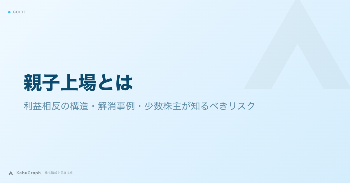 親子上場とは｜利益相反の構造・解消事例・少数株主が知るべきリスク