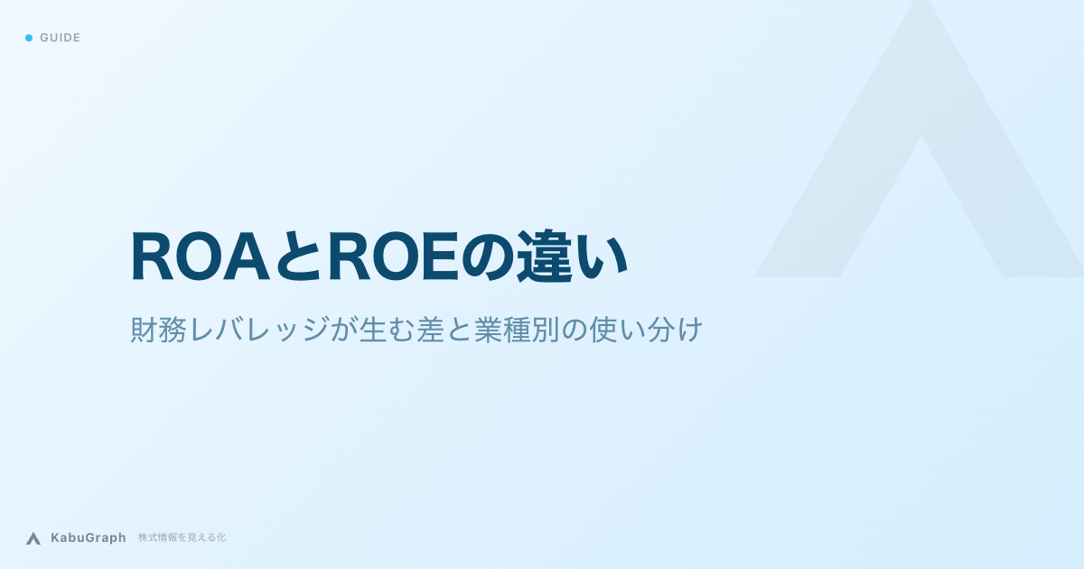 ROAとROEの違い｜財務レバレッジが生む差と業種別の使い分け